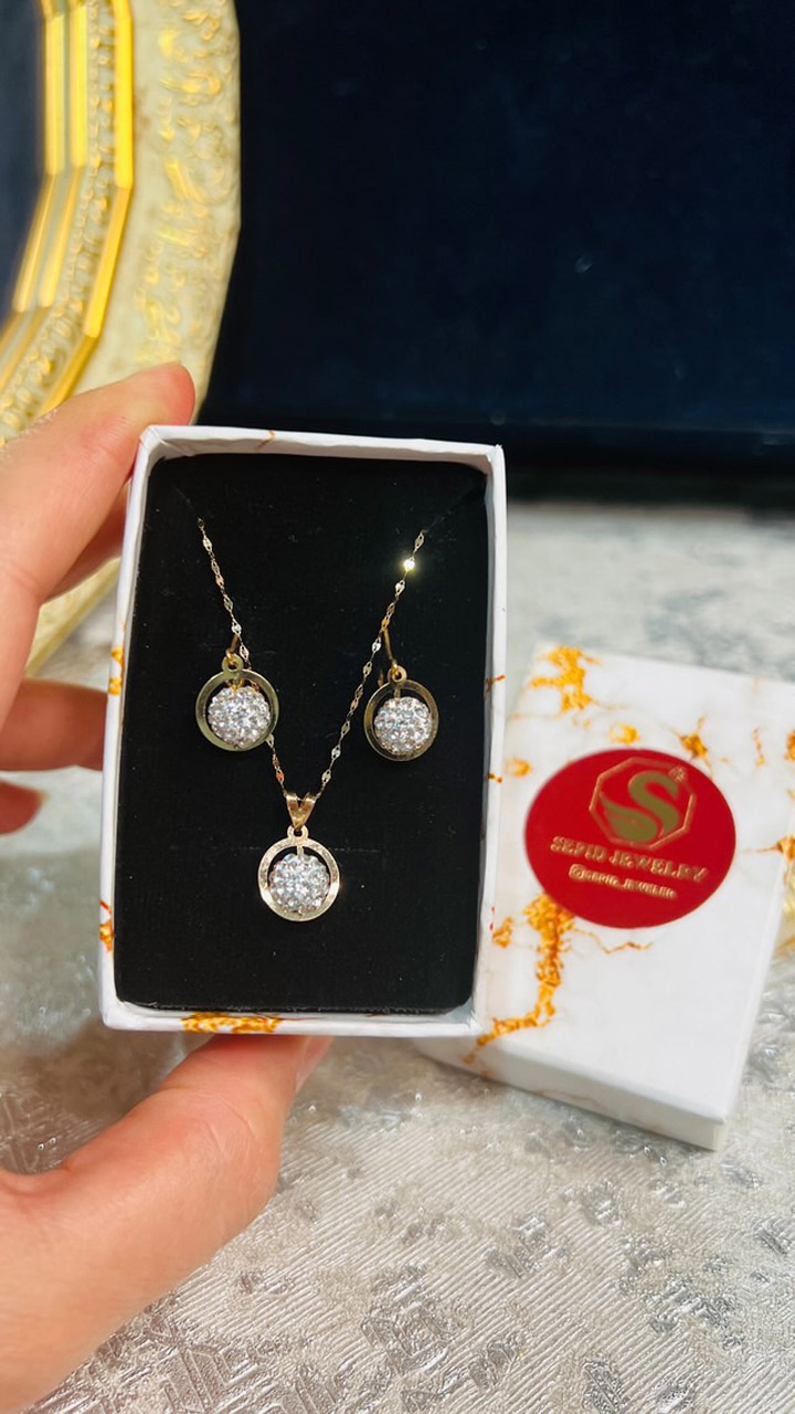 پلاک گردن-مدال سواروسکی نقره ای